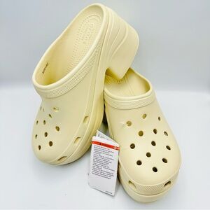 NEW Crocs Beige Cream Siren Clog Platform Unisex Sz Men 9 Women 11 Tried On Only